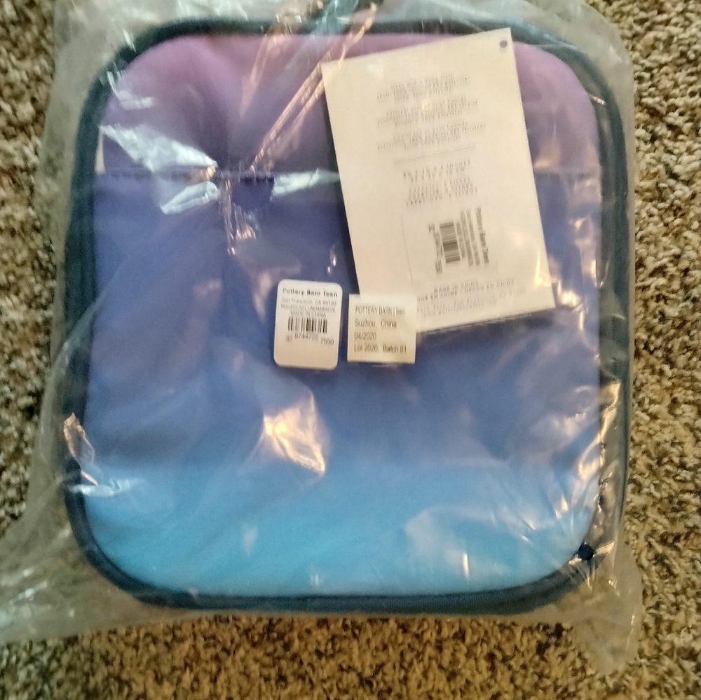 BNWT Pottery Barn Kids Mackenzie ombre purple to blue lunch box